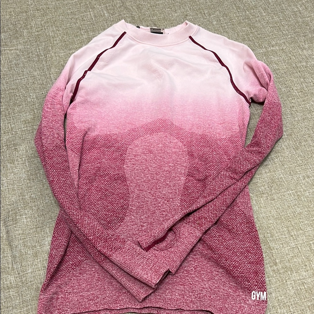 Gymshark Pink Ombre Long Sleeve Tee